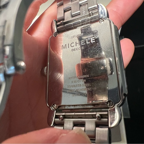 MICHELE Watch Deco II Diamond Bracelet Watch w/ Extra Links 18 mm strap size - Picture 9 of 9